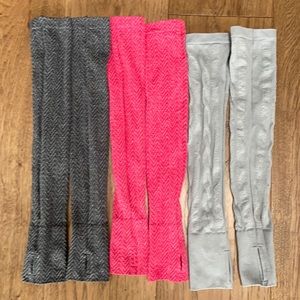 THREE pairs Oiselle arm warmers